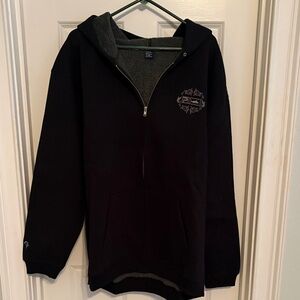 Pelagic Black Hooded Zip-Up Sweatshirt